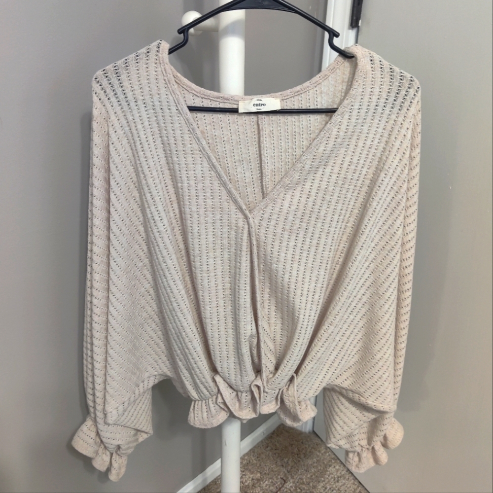 ENTRO- Cute dolman sleeve style flowy top